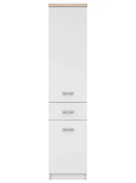 Biblioteca TOP MIX, 2 usi, 1 sertar, alb, 40x33x183 cm