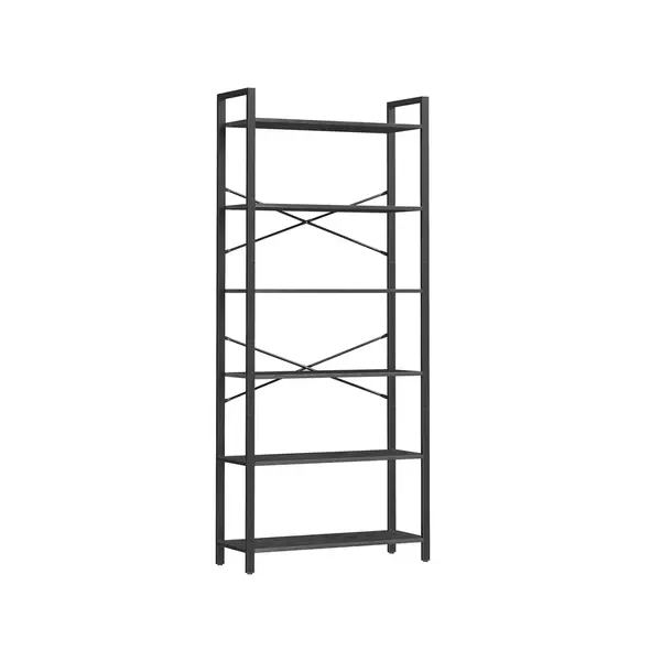 Biblioteca Vasagle Negru 80x30x184.3 cm