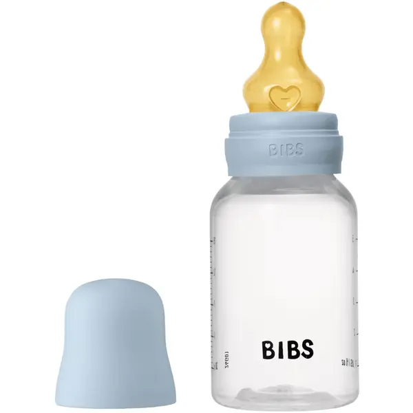 BIBS Anti-Colic Baby Bottle Latex biberon anticolici cu tetină din cauciuc Baby Blue 150 ml