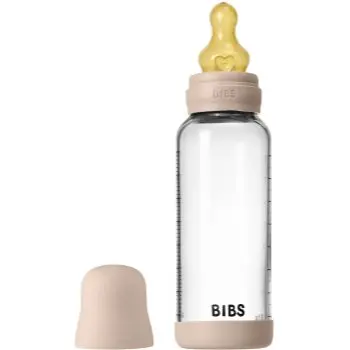 BIBS Baby Glass Bottle Round Latex biberon anticolici