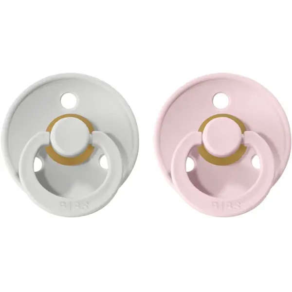 BIBS Colour Natural Rubber Size 1: 0+ months suzetă Haze / Blossom 2 buc