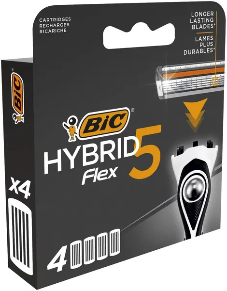 BIC Set de lame de ras Hybrid Flex 5, 4 bucăți