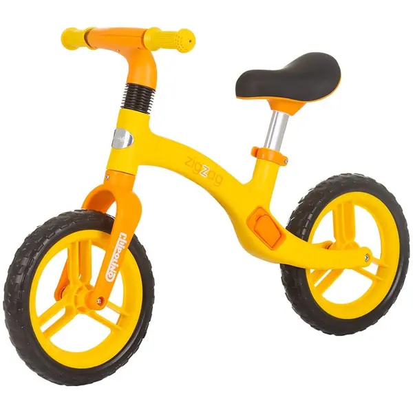 Bicicleta Chipolino Zig Zag, echilibru, fara pedale, galben/portocaliu KID060220, la doar 184,00 lei