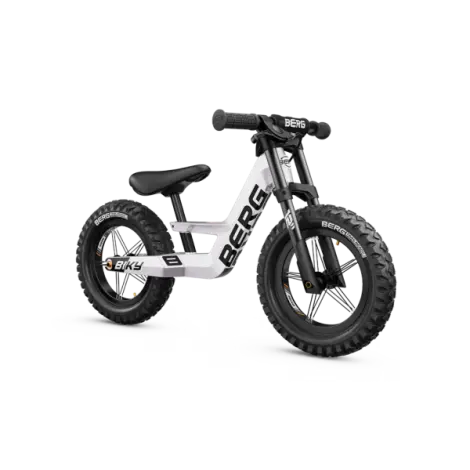 Bicicleta copii 2-5 ani, fara pedale, Berg Biky Cross White Cu Frana De Mana, Berg Toys BT24747400