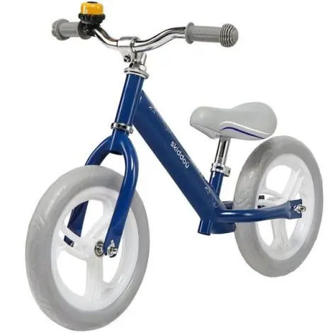 Bicicleta copii 2-5 ani, fara pedale, Nils Skiddou Denim Bleumarin, SKIDDOU sk2030012