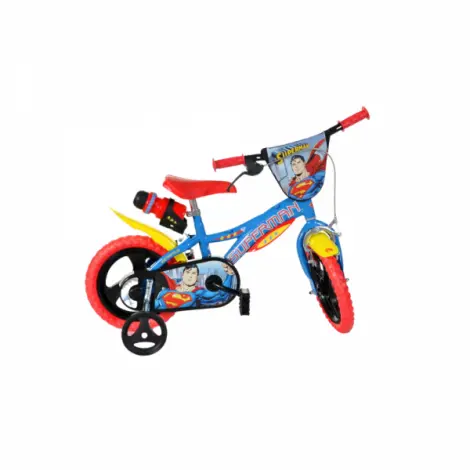 Bicicleta copii 3-5 ani, 12 inch, Superman, Dino Bikes DB612LSM
