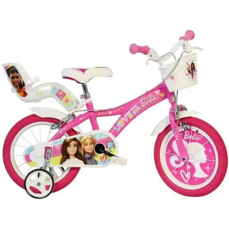 Bicicleta copii 3-5 ani, 14 inch, Barbie, Dino Bikes DB614G02BA