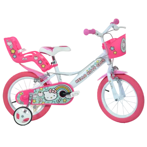 Bicicleta copii 3-5 ani, 14 inch, Fete Ani Hello Kitty, Dino Bikes DB144RHK2