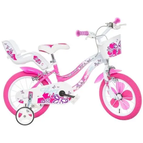 Bicicleta copii 3-5 ani, 14 inch, Flappy Roz, Dino Bikes DB51402