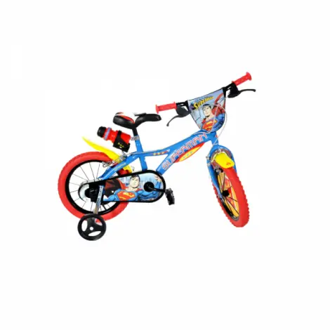 Bicicleta copii 3-5 ani, 14 inch, Superman, Dino Bikes DB614SM