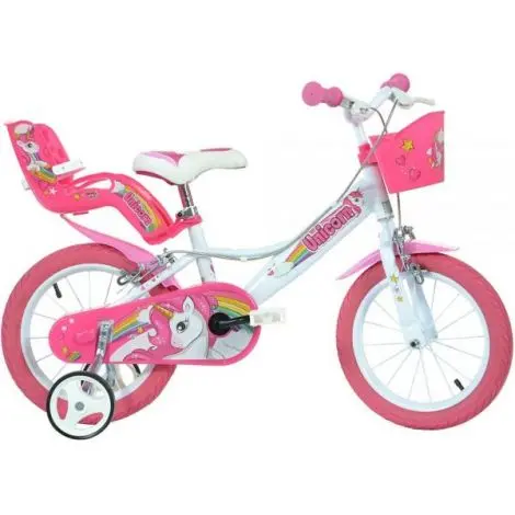 Bicicleta copii 3-5 ani, 14 inch, Unicorn, Dino Bikes DB144RUN
