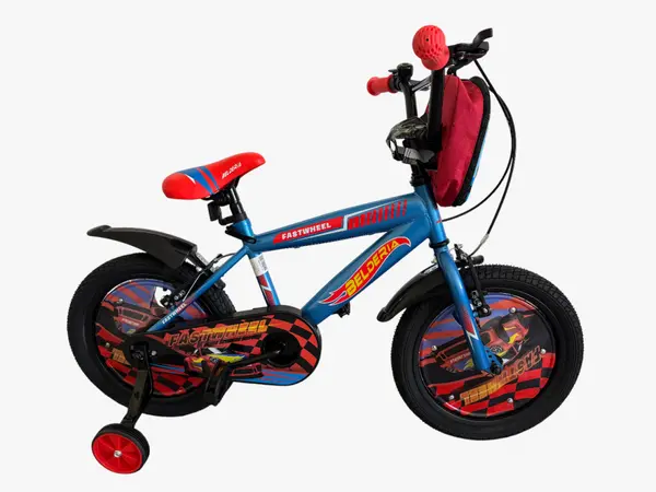 Bicicleta copii Belderia Fastwheel, culoare albastru, roata 14 , cadru din otel