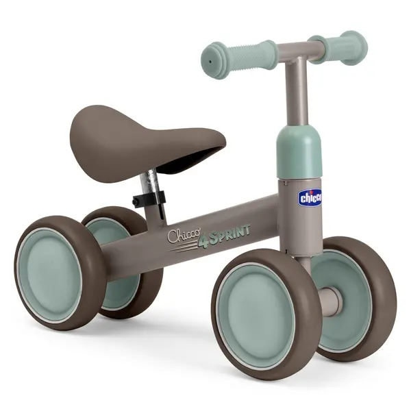 Bicicleta copii Chicco Ride On cu 4 roti pentru echilibru, Grej, 12 luni+