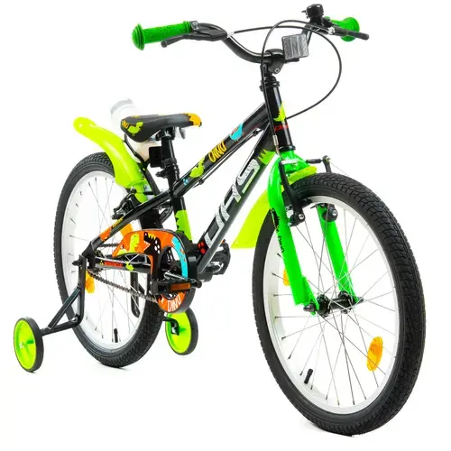 Bicicleta Copii DHS Dino, roti 20 Inch, Sistem franare V-brake, Negru