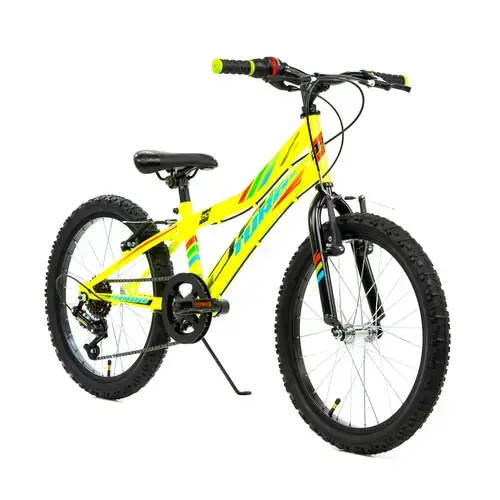 Bicicleta Copii DHS Turbo, roti 20 Inch, 6 viteze, Sistem franare V-brake, Verde