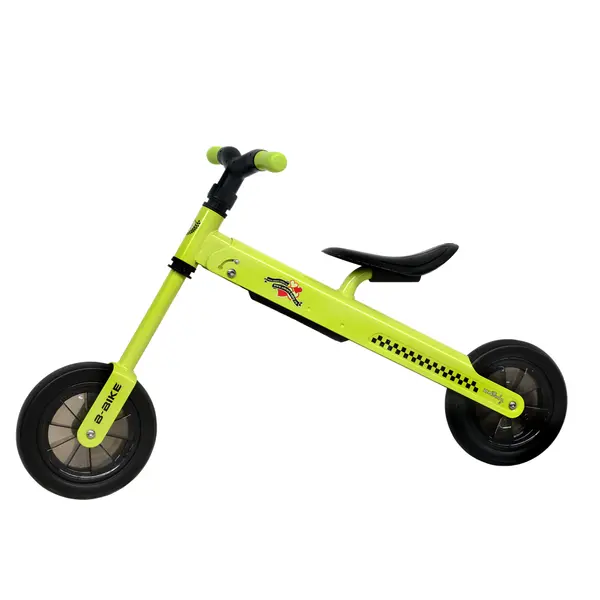 Bicicleta copii fara pedale Balance B-Bike Green, cadru pliabil, varsta 2-4 ani, roti din cauciuc