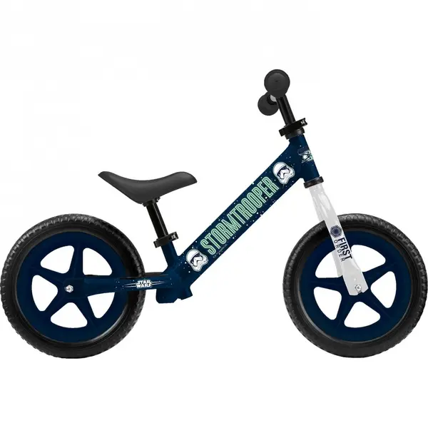 Bicicleta copii fara pedale Star Wars Stormtrooper Seven 12 inch, roti din spuma EVA, scaun ajustabil pe inaltime de la 39-41 cm, ghidon reglabil pe inaltime de la 49-56 cm, de la 2 ani pana la 28 kg