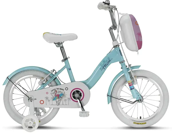 Bicicleta copii UMIT Hawai, culoare turcoaz, roata 16 , cadru otel