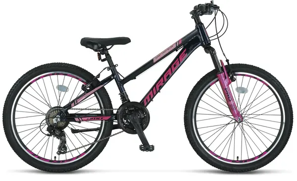 Bicicleta copii UMIT Mirage Girls, culoare antracit roz, roata 20 , cadru aluminiu