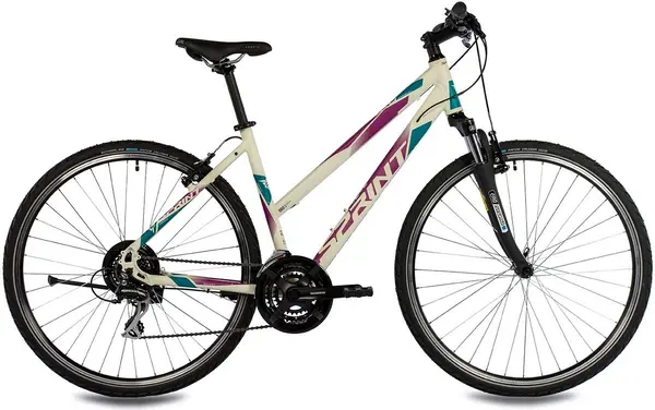 Bicicletă de damă cu viteze SPRINT - Sintero, 28'', 440 mm, alb