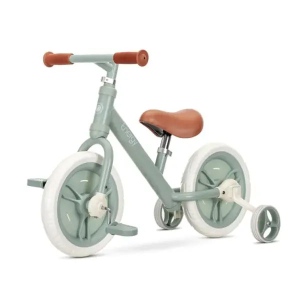 Bicicleta de echilibru 2 in 1, Lorelli Energy, include pedale si roti auxiliare, Green