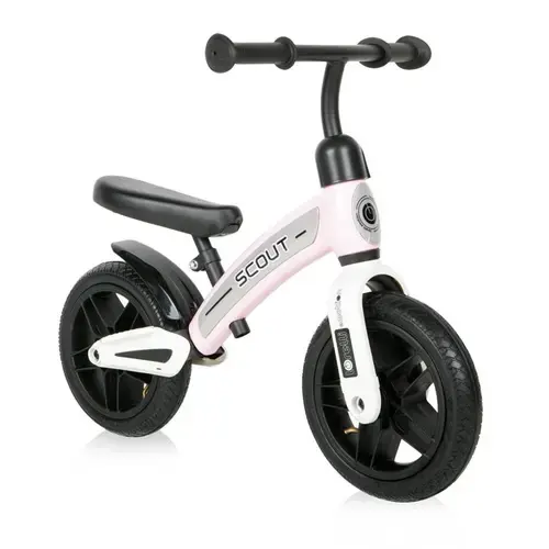 Bicicleta de echilibru Lorelli Scout Air, roti cu camera si cauciuc, de la 2 ani pana la 4 ani, sa reglabila, Roz