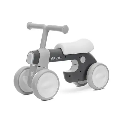 Bicicleta de echilibru Lorelli Zig Zag, 12-36 luni, scaun reglabil 2 pozitii, lumini si muzica, Gri