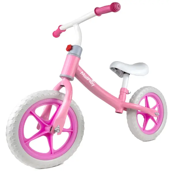 Bicicleta de echilibru MalPlay - Roz și alb