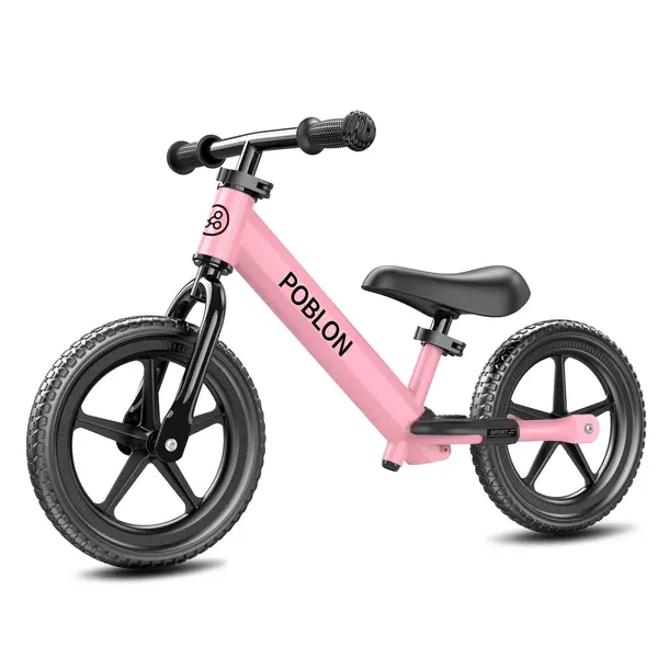 Bicicletă de Echilibru pentru Copii de 3-5 Ani, Bicicletă Fără Pedale pentru Băieți și Fete - roz