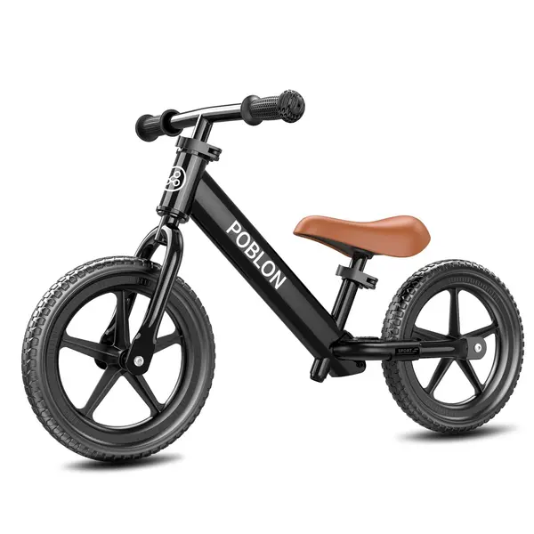 Bicicletă de Echilibru pentru Copii de 3-5 Ani, Bicicletă Fără Pedale pentru Băieți și Fete - negru