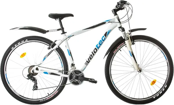 Bicicletă de munte cu viteze Velotec - Pro, 29", 480 mm, alb/albastru