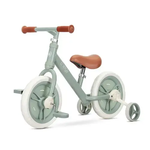 Bicicleta de tranzitie 2in1 Lorelli Energy, cu pedale si roti auxiliare, 2-5 Ani, Verde