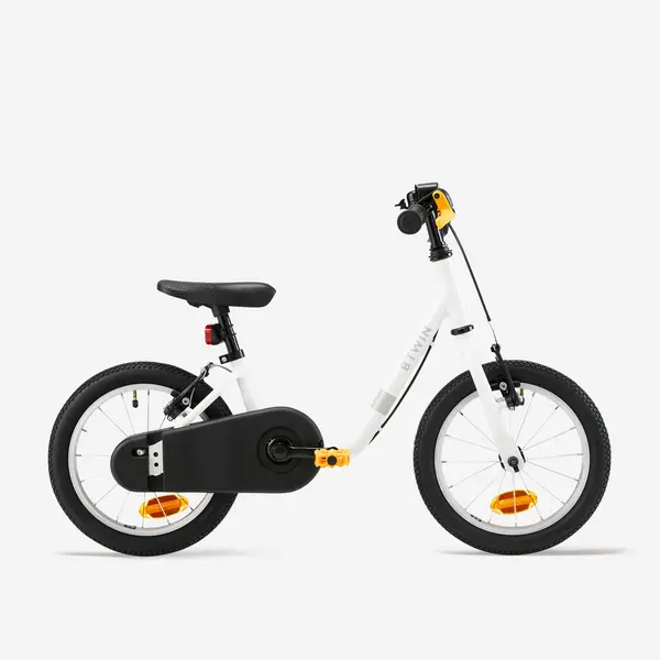 Bicicletă Discover 100 14" alb copii 90-110 cm