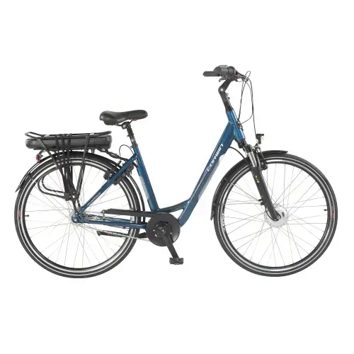 Bicicleta Electrica Corwin 28122, roti 28 Inch, cadru 530mm, motor 250 W, 7 viteze, Albastru