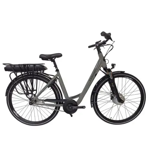 Bicicleta Electrica Corwin 28124, roti 28 Inch, cadru L, viteza maxima 25 km/h, motor 250 W, Gri