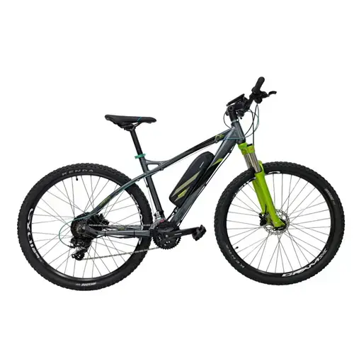 Bicicleta electrica MTB DHS 52870, roti 29 inch, cadru L, Viteza maxima25 km/h, Autonomie 60 km, Gri