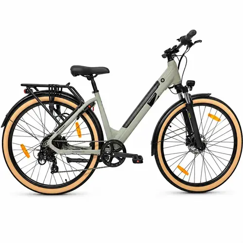 Bicicleta electrica Oras Devron 28200, roti 28 inch, 7 viteze, cadru M, motor 250W, Gri