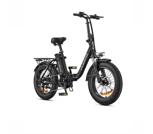 Bicicleta electrica pliabila Ulzomo 20inchE-bike Dolphin, 250W, 36V, 13Ah, autonomie 89km, 7 viteze (Negru)
