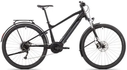 Bicicleta Electrica Rock Machine Torrent e50-29 B Touring, roti 29inch, cadru 19.0inch L, autonomie 100km, motor 250W, baterie 36V/500 Wh (Negru)