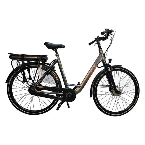 Bicicleta Electrica Stella Livorno Dama FDST RTE 2.0, roti 28 Inch, cadru L, viteza maxima25 km/h, motor 250 W, Gri