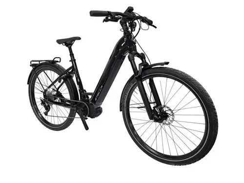 Bicicleta electrica Trekking Stella Tierra, roti 29 inch, 10 viteze, cadru L, motor 250W, Viteza maxima 25 km/h, Negru