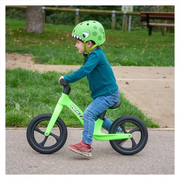Bicicleta fara pedale TickiT Whizz Bike de echilibru, sa reglabila, greutate suportata 30 kg verde