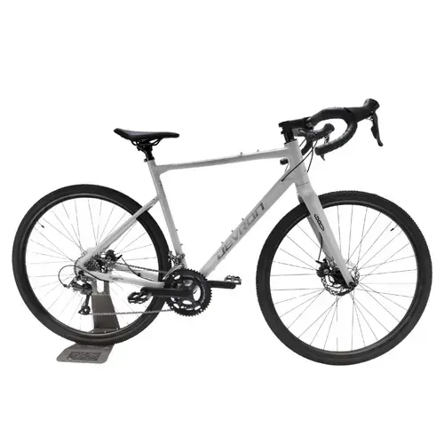 Bicicleta Gravel Devron 2.0, roti 28 inch, cadru L, 16 viteze, Gri