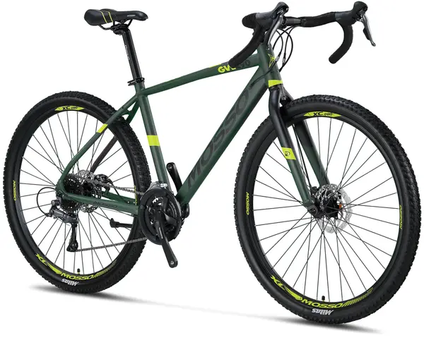Bicicleta Mosso gravel GVL290 Claris, roata 29 , 16 viteze, cadru 21 inch din aluminiu,verde lime ,frana disc