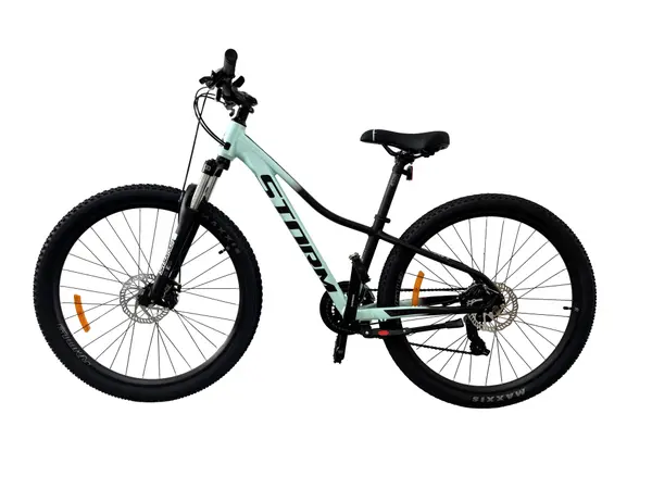 Bicicleta MTB Storm Shark Lady 1.0, 27.5 Inch, Cadru 13, 2D Frane pe Disc, Turcoaz Negru - Copie