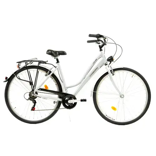 Bicicleta Oras Dhs City 28001, roti 28 Inch, marimea L, 6 viteze, Argintiu