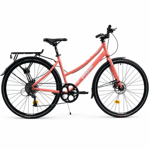 Bicicleta Oras Pegas Hoinar, roti 28 inch, cadru M, Roz