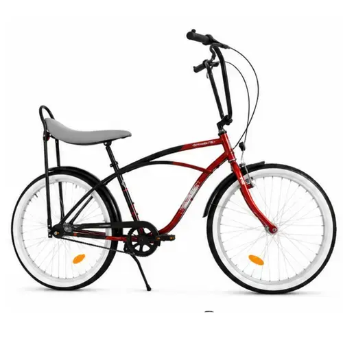 Bicicleta Oras Pegas Strada 1, roti 26 inch, cadru M 451mm, 3 Viteze, Maro/Gri