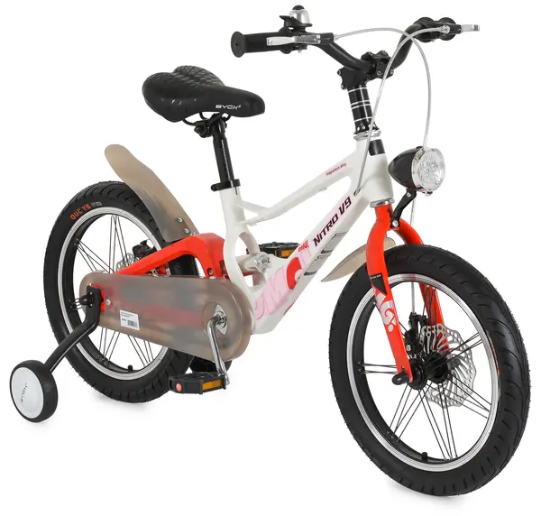 Bicicletă pentru copii Byox - NitroV9, 16'', albă