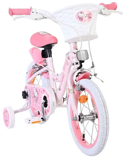 Bicicletă pentru copii cu roți ajutătoare E&L cycles - Hello Kitty, 14''